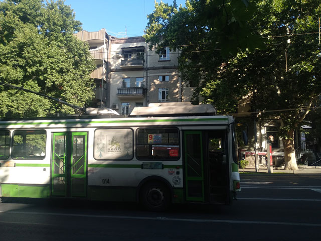 trolleybus-in-erevan how to get around erevan and armenia