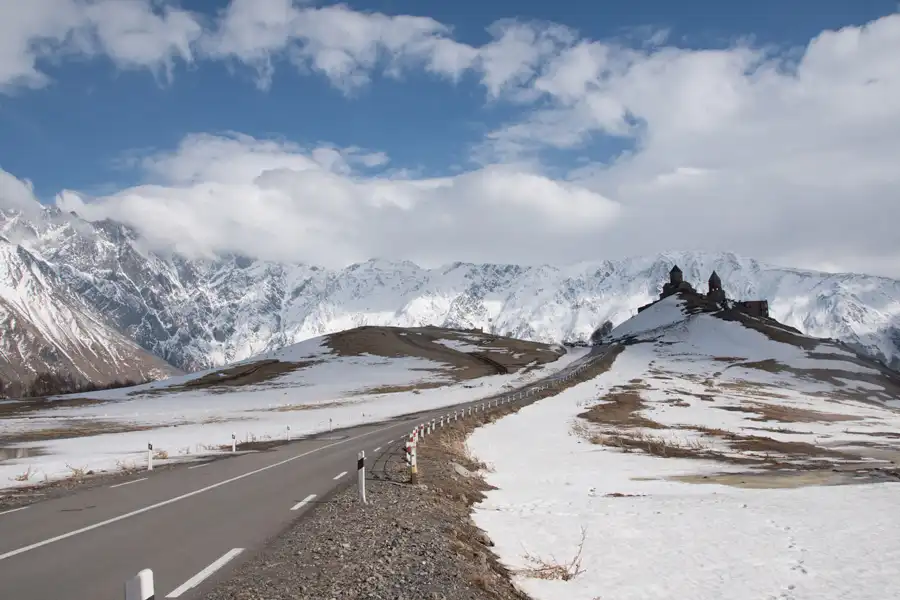 kazbegi - traveling to Europe in winter